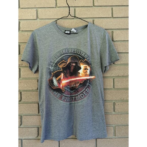 Grey Starwars - Crush The Resistance - The First Order - T-Shirt Size: Med - Picture 1 of 3